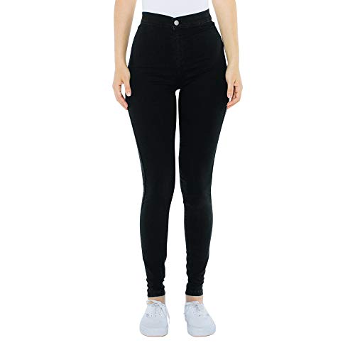 American Apparel Damen The Easy Jeans, Schwarz Denim, Klein von American Apparel