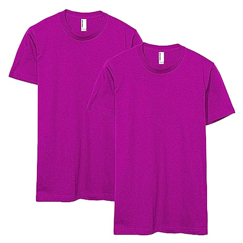 American Apparel Feinjersey-T-Shirt, Style G2001, 2er-Pack, Super Pink (2er-Pack), M von American Apparel