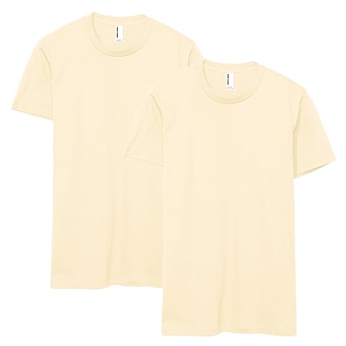 American Apparel Fine Jersey T-Shirt, Style G2001, Cream (2-Pack) von American Apparel