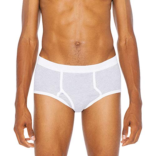 American Apparel Herren Baby Rib Brief Slip, grau meliert, Small von American Apparel