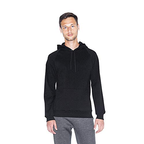 American Apparel Herren California Fleece Long Sleeve Pullover Hoodie Kapuzenpullover, schwarz, Medium von American Apparel