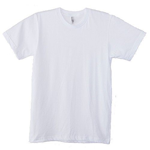 American Apparel T-Shirt, Unisex, kurzärmelig, Baumwolle, einfarbig Gr. M, weiß von American Apparel