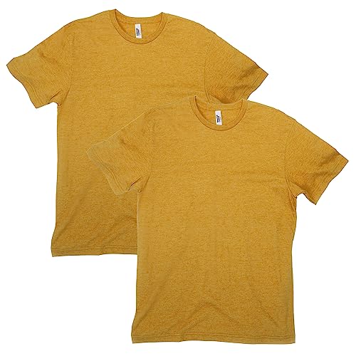 American Apparel Unisex CVC T-Shirt, Stil G2001CVC, 2er-Pack, Heather Senf (2er-Pack), L von American Apparel