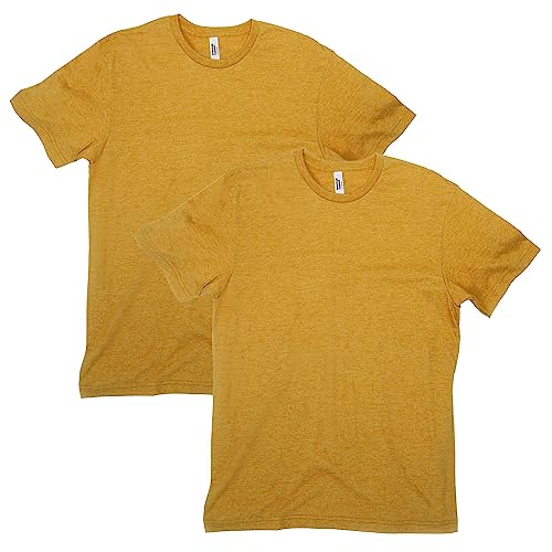 American Apparel Unisex CVC T-Shirt, Stil G2001CVC, 2er-Pack, Heather Senf (2er-Pack), XL von American Apparel