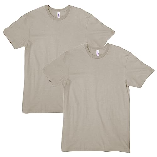 American Apparel Unisex CVC T-Shirt, Stil G2001CVC, 2er-Pack, Khaki meliert (2er-Pack), L von American Apparel