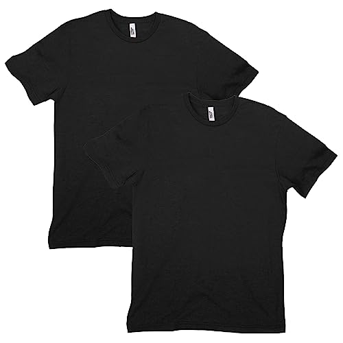 American Apparel Unisex CVC T-Shirt, Stil G2001CVC, 2er-Pack, Schwarz (2er-Pack), S von American Apparel
