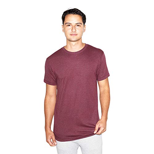 American Apparel Unisex-Erwachsene Blend Crewneck Track Kurzarm Usa Collection T-Shirt, Tri-Cranberry, Klein von American Apparel