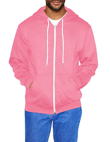 American Apparel Unisex-Erwachsene Flex Fleece Long Sleeve Zip Hoodie Kapuzenpulli, rosa-deep pink, Medium von American Apparel