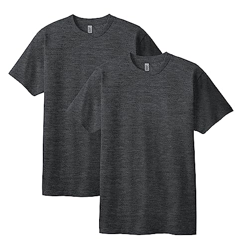 American Apparel Unisex-Erwachsene Heavyweight Cotton, Style G1301/G1301gd, Multipack T-Shirt, Heather Charcoal (2er-Pack), XXL von American Apparel