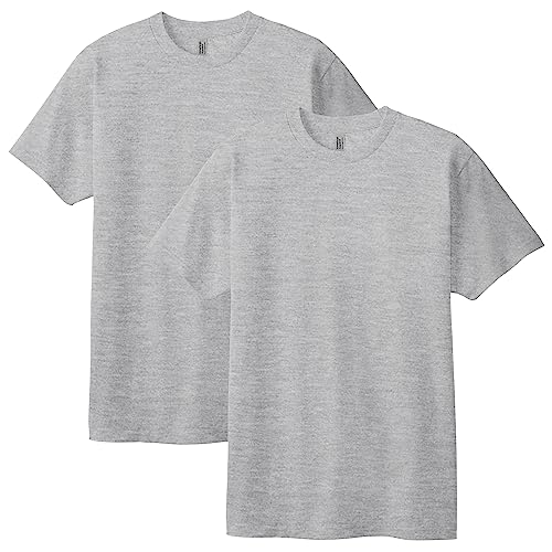 American Apparel Unisex-Erwachsene Heavyweight Cotton, Style G1301/G1301gd, Multipack T-Shirt, Heather Grey (2er-Pack), L von American Apparel