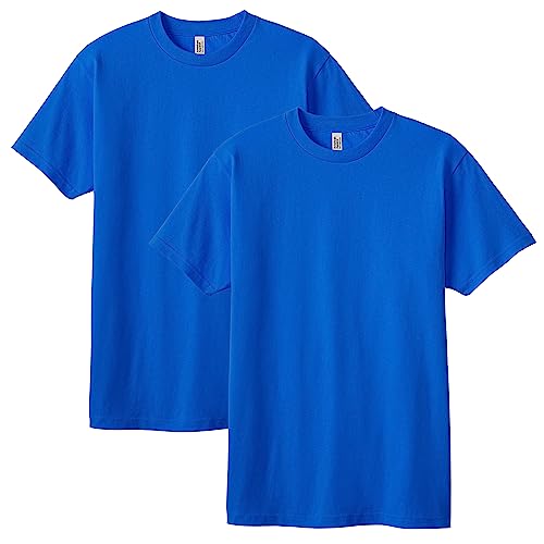 American Apparel Unisex-Erwachsene Heavyweight Cotton, Style G1301/G1301gd, Multipack T-Shirt, Königsblau (2er-Pack), L von American Apparel