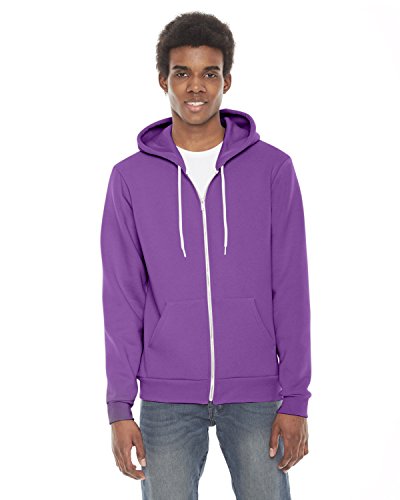 American Apparel Unisex-Erwachsene Langärmeliger Kapuzenpullover aus Flex-Fleece mit Reißverschluss Kapuzenpulli, Dunkle Orchidee, Large von American Apparel