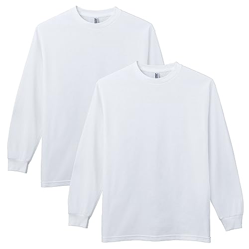 American Apparel Unisex-Erwachsene Langarm, Stil G1304, 2er T-Shirt, Weiß (2-er Pack), XX-Large von American Apparel