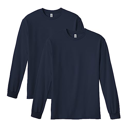 American Apparel Unisex-Erwachsene Langarm, Stil G1304, T-Shirt, True Navy (2er-Pack), Klein von American Apparel