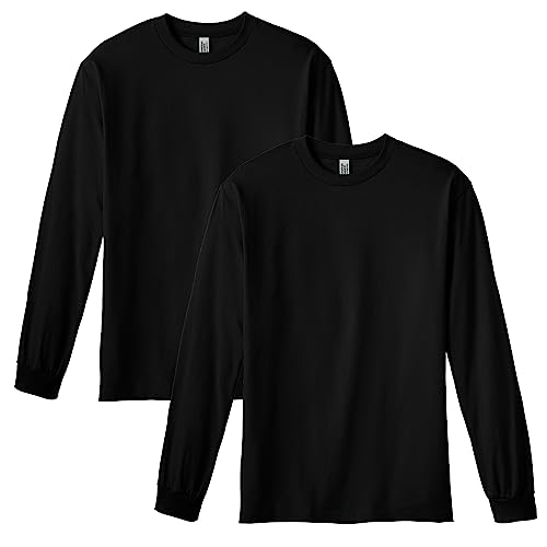 American Apparel Unisex-Erwachsene Long Sleeve, Style G1304, 2-Pack T-Shirt, Schwarz (2er-Pack), L von American Apparel