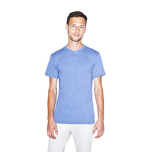 American Apparel Unisex-Erwachsene Tri-Blend Crewneck Short Sleeve Track, 2-Pack T-Shirt, Athletic Blue, Mittel von American Apparel