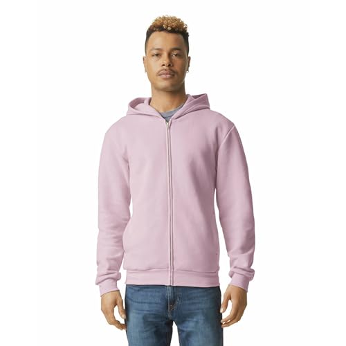 American Apparel Unisex Reflex Fleece Full Zip Hoodie Sweatshirt Grf497aa Kapuzenpullover, Blush, Medium von American Apparel