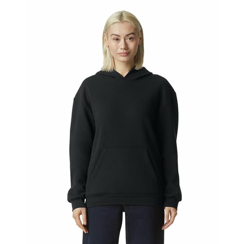 American Apparel Unisex Reflex Fleece Pullover Hoodie Sweatshirt Grf498aa Kapuzenpullover, Schwarz, X-Large von American Apparel
