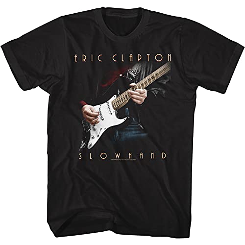 American Classics Eric Clapton T-Shirt für Erwachsene, kurzärmelig, Motiv: Slowhand Guitar, schwarz, Groß von American Classics