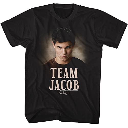 American Classics Twilight T-Shirt Team Jacob schwarz Unisex Erwachsene Kurzarm T-Shirts Vampire Romance Movie Graphic Tees, Schwarz, XX-Large von American Classics