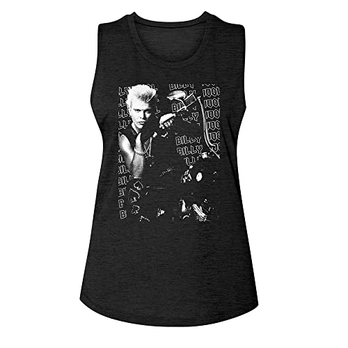 American Classics Billy Idol T-Shirt Motorrad Foto Damen ärmelloses Muskel-Tanktop 80er Jahre Musik Damen Sommer Tops, Schwarz, Klein von American Classics