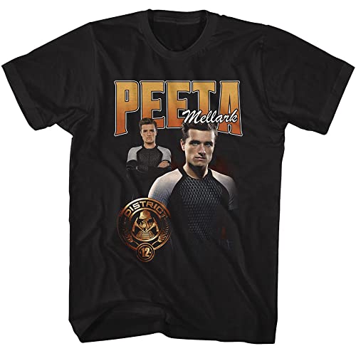 Hunger Games T-Shirt Peeta Mellark Duo Erwachsene Kurzarm T-Shirts Sci-Fi Movie Graphic Tees, Schwarz, L von American Classics