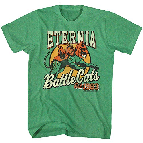 Masters of The Universe TV Series Eternia Battle Cats Est 1983 T-Shirt für Erwachsene, Grün , L von American Classics