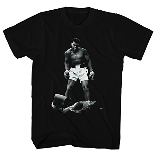 Muhammad Ali Ali Over Liston T-Shirt für Erwachsene, Schwarz, XL von American Classics