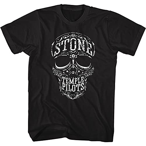 T-Shirt für Erwachsene, kurzärmelig, Motiv: Stone Temple Piloten, Rockband Skull, schwarz, Mittel von American Classics