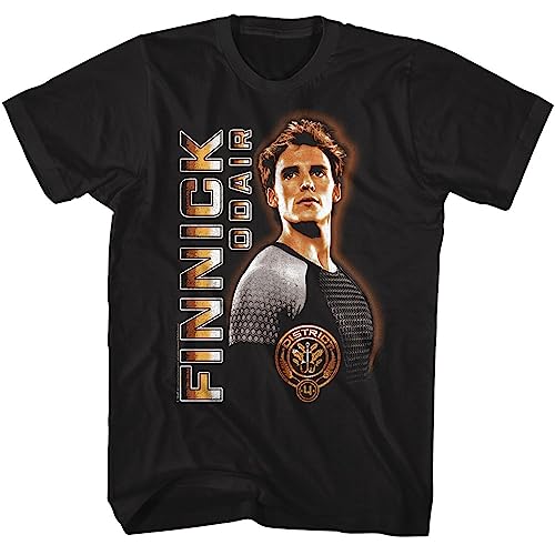 The Hunger Games Finnick Odair T-Shirt für Erwachsene, kurzärmelig, Sci-Fi-Filme, Grafik-T-Shirt, Schwarz, Schwarz, Mittel von American Classics