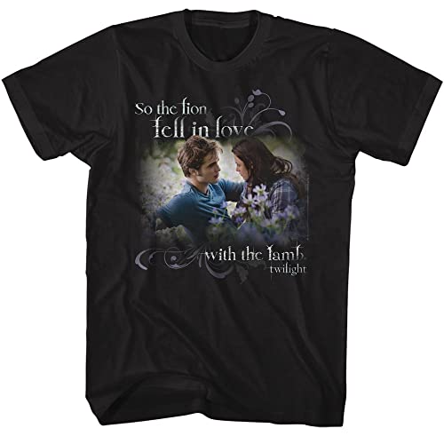 Twilight T-Shirt Edward Cullen Lion in Love with Lamb Erwachsene Kurzarm T-Shirts Twilight Filme Grafik Tees, Schwarz, XL von American Classics