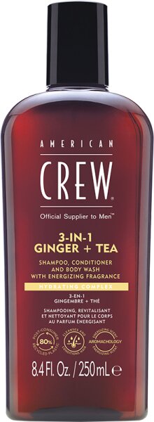 American Crew 3 in 1 Ginger & Tea Shampoo, Conditioner & Body Wash 250 ml von American Crew