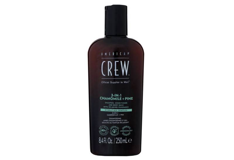 American Crew Haarshampoo American Crew 3 in 1 250 ml Chamomile & Pine Shampoo & Conditioner & B von American Crew