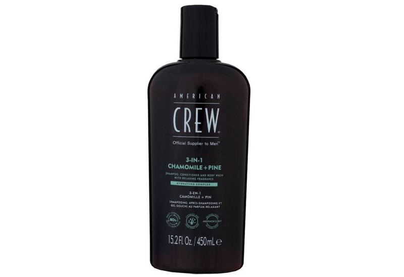 American Crew Haarshampoo American Crew 3 in 1 250 ml Chamomile & Pine Shampoo & Conditioner & B von American Crew