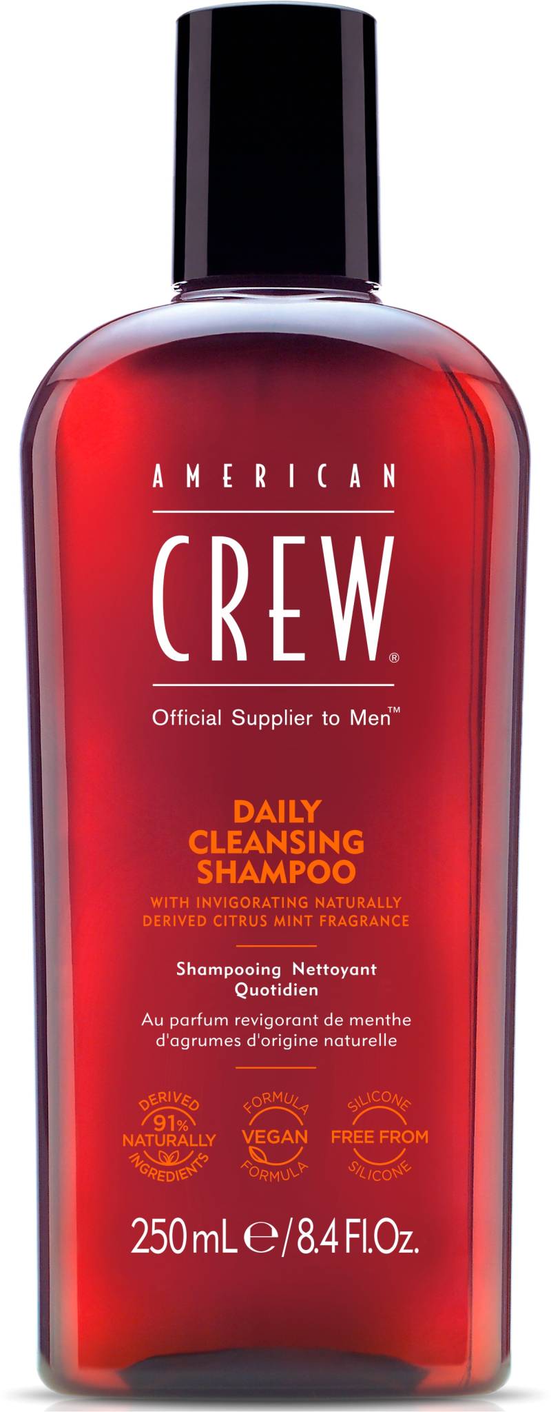 American Crew Haarshampoo "Daily Cleansing Shampoo 250 ml" Glanz für Herren aller Haartypen, vegan und feuchtigkeitsspendend. von American Crew