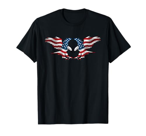 Kleidung von American Eagle USA Flagge Herren Patriotisch T-Shirt von American Eagle USA Flag Clothes Co.