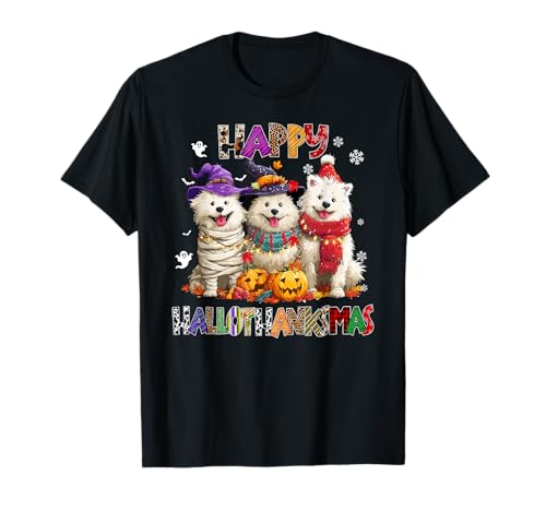 American Eskimo Dogs Weihnachten Herren Damen Kinder T-Shirt American Eskimo Dogs Weihnachten Herren Damen Kinder T-Shirt von American Eskimo Happy Hallothankmas Christmas Dog