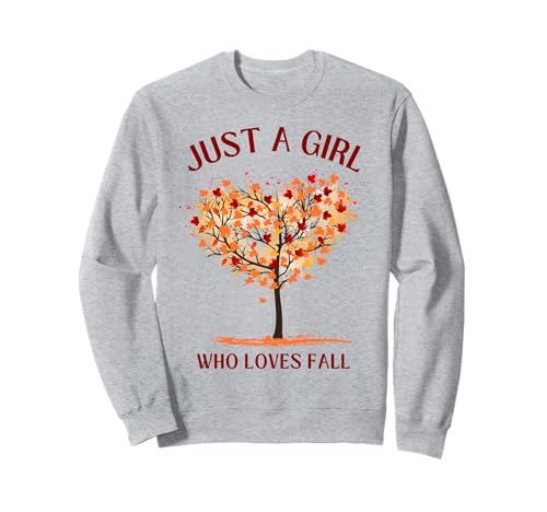 Nur EIN Mädchen, das Herbst liebt, orange, rot, gelb, herbstlich Sweatshirt von American Fall theme outfit for Women Teens Girls
