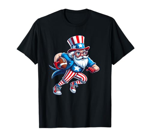 Man Playing Football 4th Of July Player Team Patriotic T-Shirt von American Football 4th Of July Costume