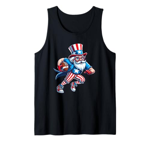 Man Playing Football 4th Of July Player Team Patriotic Tank Top von American Football 4th Of July Costume
