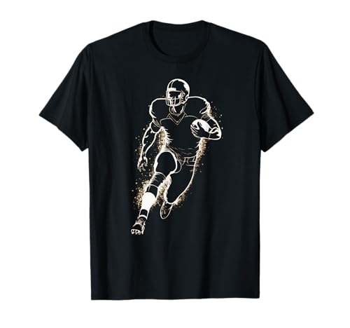 American Football Player And Fan Gear Co Herren Unisex Kinder T-Shirt Schwarz Kurzarm Klein Klassische Passform Einzigartiges Footballspieler-Silhouetten-Design American Football Sports-T-Shirts American Football Player And Fan Gear Co Herren Unisex Kinder T-Shirt Schwarz Kurzarm Klein Klassische Passform Einzigartiges Footballspieler-Silhouetten-Design American Football Sports-T-Shirts von American Football Player And Fan Gear Co