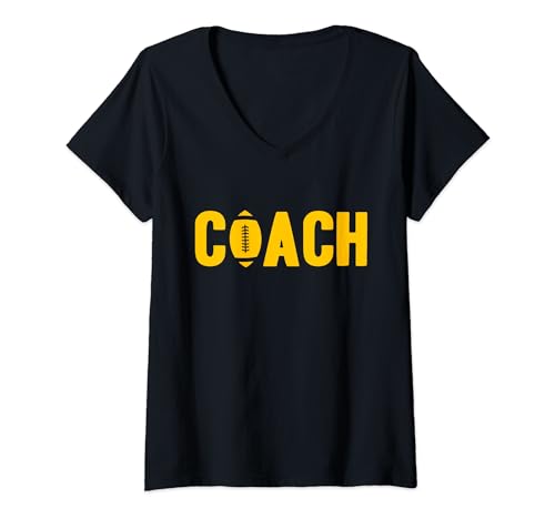 Damen Call Me Coach American Football Trikot Geschenke für Trainer T-Shirt mit V-Ausschnitt Damen Call Me Coach American Football Trikot Geschenke für Trainer T-Shirt mit V-Ausschnitt von American Football Team Coach Gifts Co.