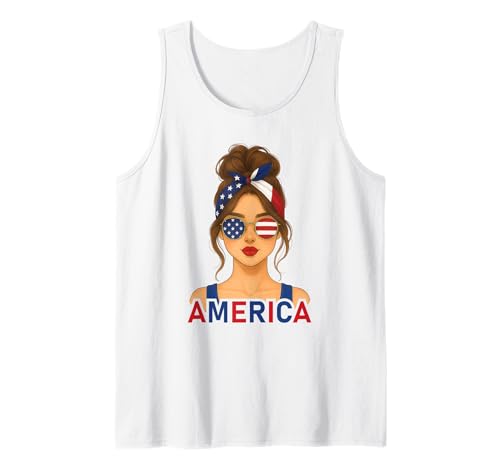 Brunette American Girl America Flag American Girlfriend Wife Tank Top Brunette American Girl America Flag American Girlfriend Wife Tank Top von American Girl Designs Blond And Brunette