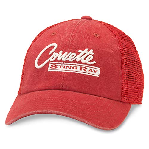 American Needle Corvette Herren Raglan Bones Snapback Mütze - Rot - Einheitsgröße von American Needle