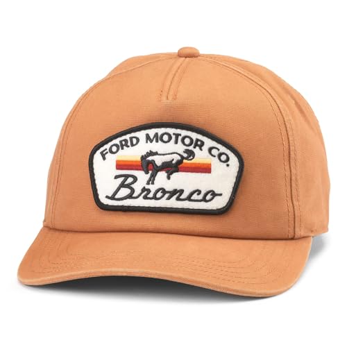 AMERICAN NEEDLE Ford Bronco Patch Unisex verstellbare Snapback Baseballmütze, Roscoe (Hazel), Einheitsgröße von American Needle