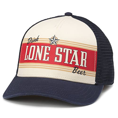 AMERICAN NEEDLE Lone Star Beer Baseballmütze, offizielles Lizenzprodukt, verstellbar, Sinclair (Elfenbein/Marineblau), Einheitsgröße von American Needle