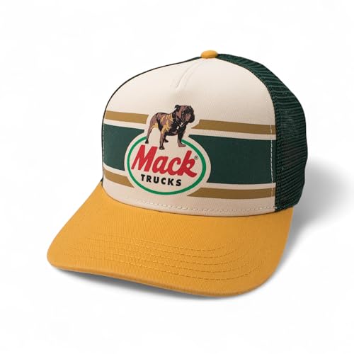 AMERICAN NEEDLE Mack Trucks Unisex Baseballmütze verstellbar Snapback, Sinclair (Elfenbein/Grün/Gelb), Einheitsgröße von American Needle