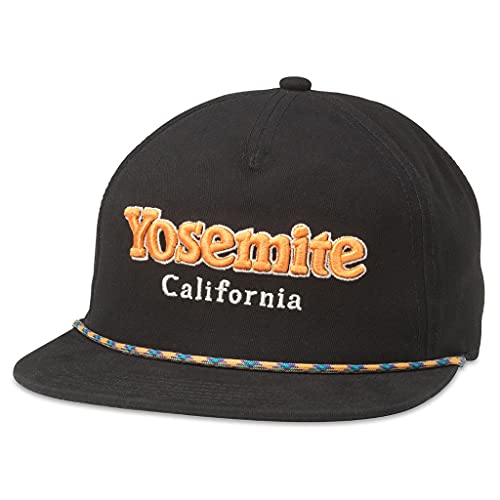 AMERICAN NEEDLE National Park Snapback Baseball Dad Hat Coachella Collection (21017A-Parent), Yosemite (schwarz), Einheitsgröße von American Needle