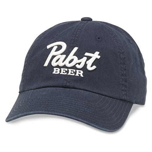 AMERICAN NEEDLE Pabst Blue Ribbon Beer Collection Verstellbarer Hut für Herren, OSFA, Marineblau (Ballpark), Einheitsgröße von American Needle