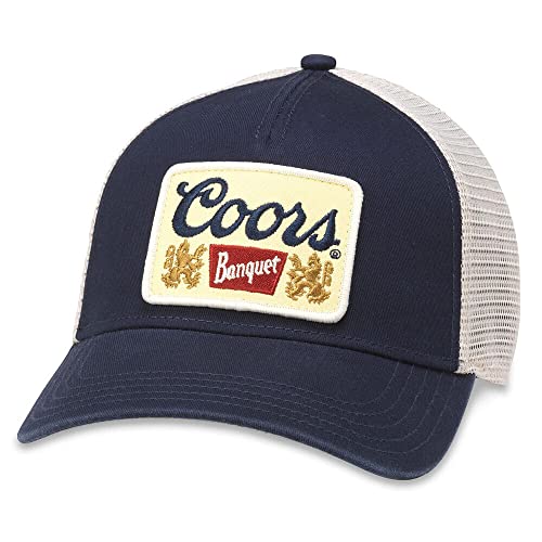 American Needle Coors 42960A-COORS-INVY Banquet Bierhut Valin Snapback, Elfenbein/Marineblau (Valin), Einheitsgröße von American Needle